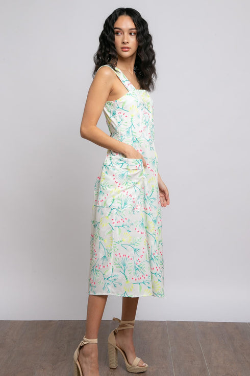 Mettie Button-Front Dress – Berry Spritzer